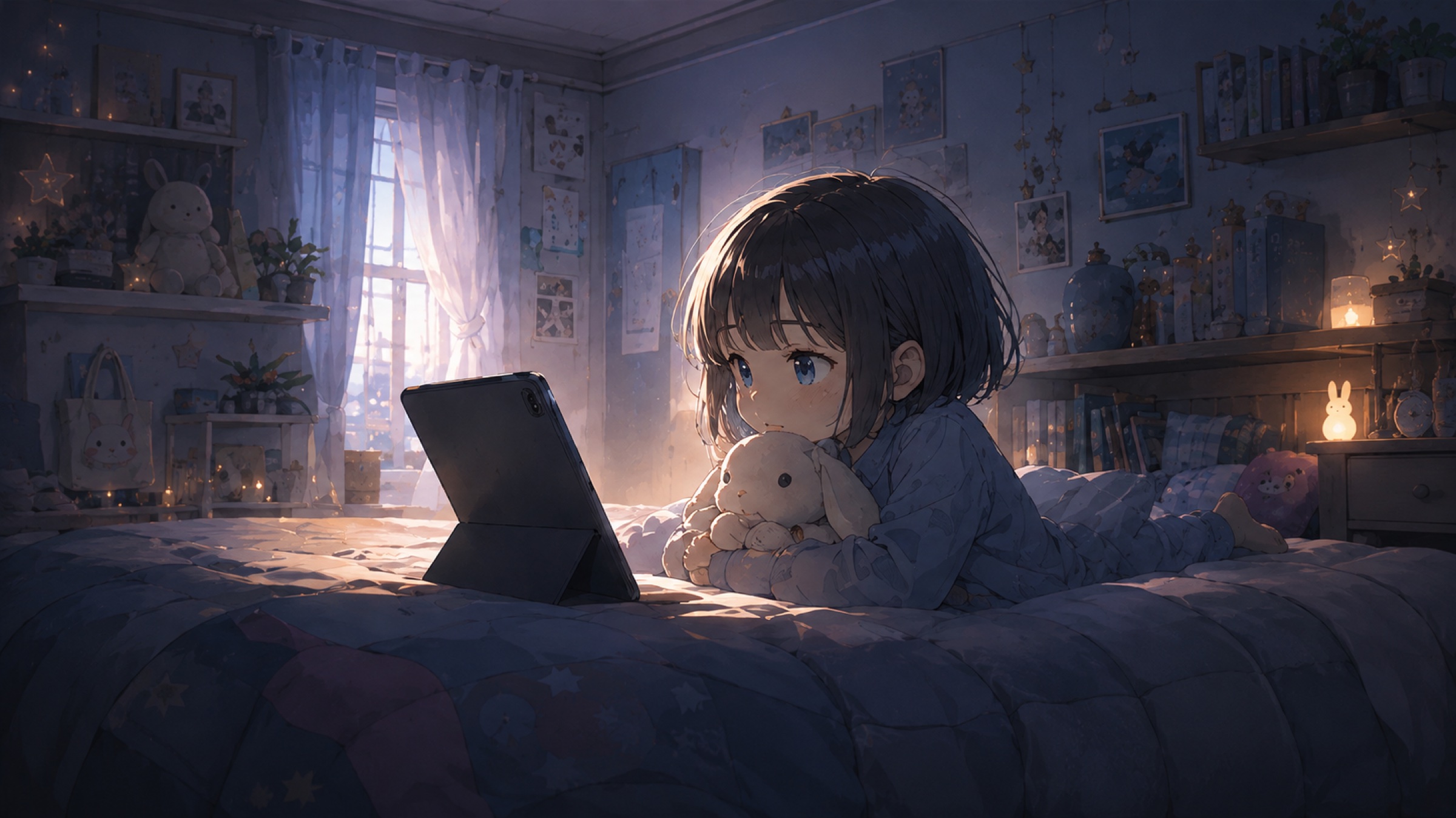アリサとミユのつながりを表す物語上のイメージ